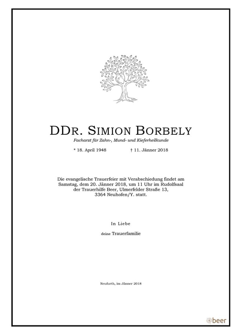 Parte Dr. Dr. Simion Borbely