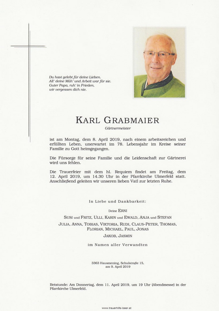 Parte Karl Grabmaier