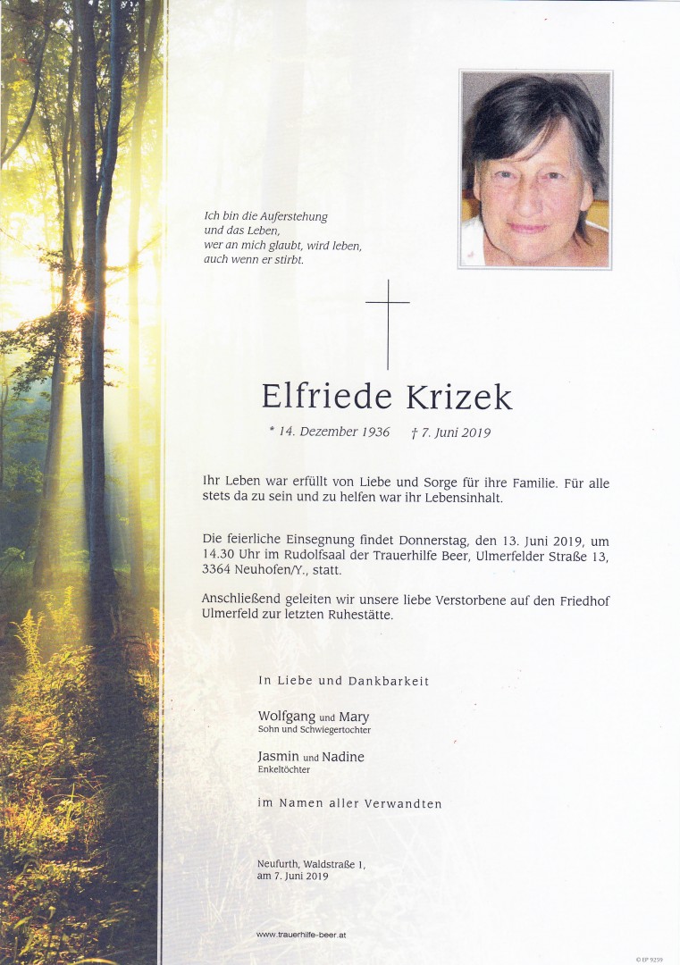 Parte Elfriede Krizek