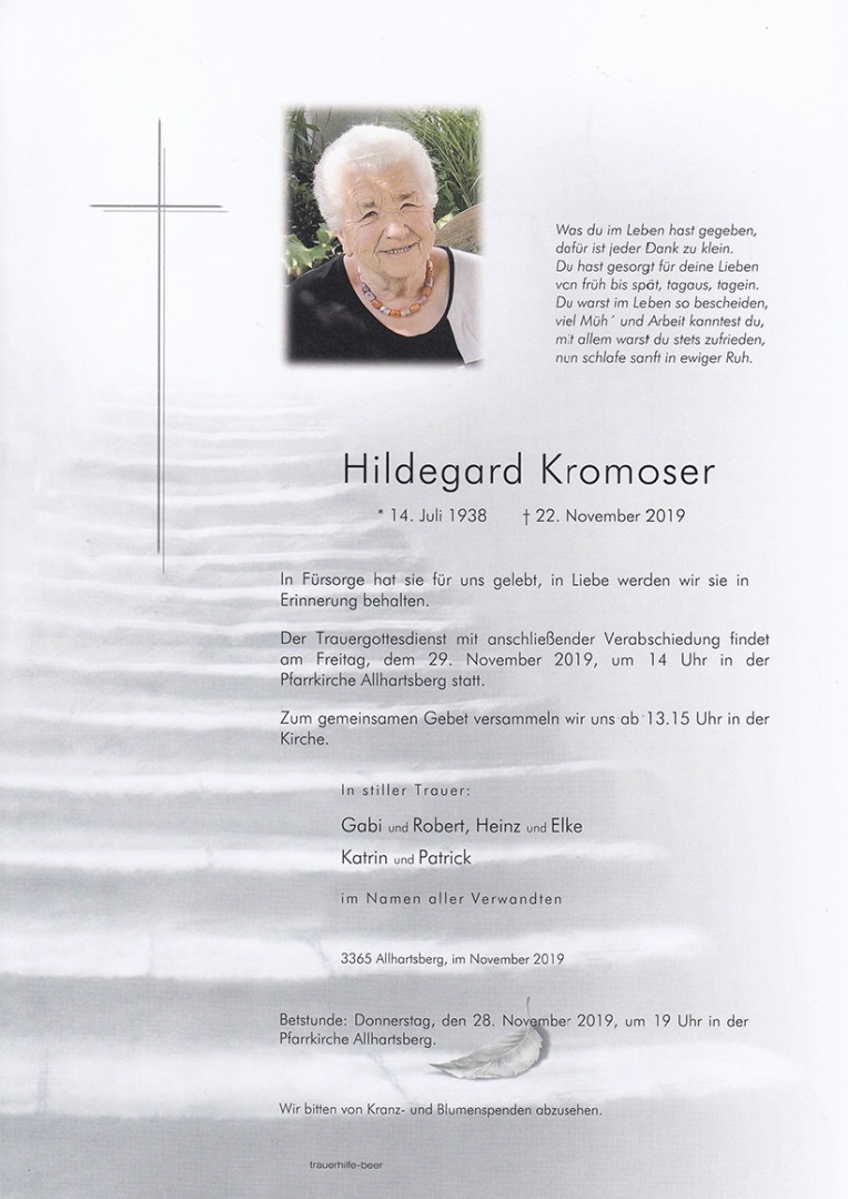 Parte Hildegard Kromoser