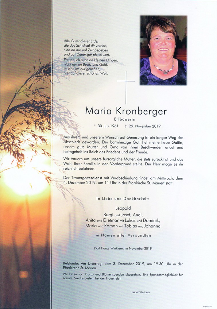 Parte Maria Kronberger