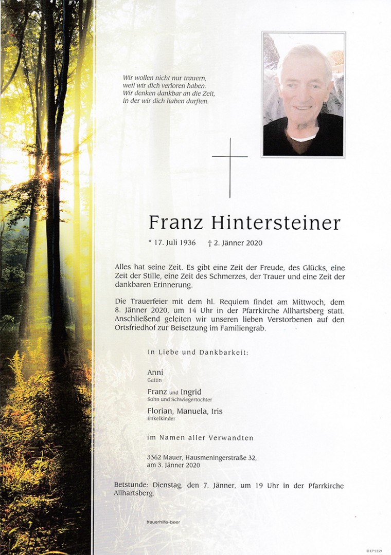 Parte Franz Hintersteiner