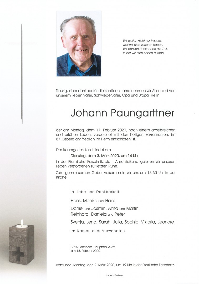 Parte Johann Paungarttner