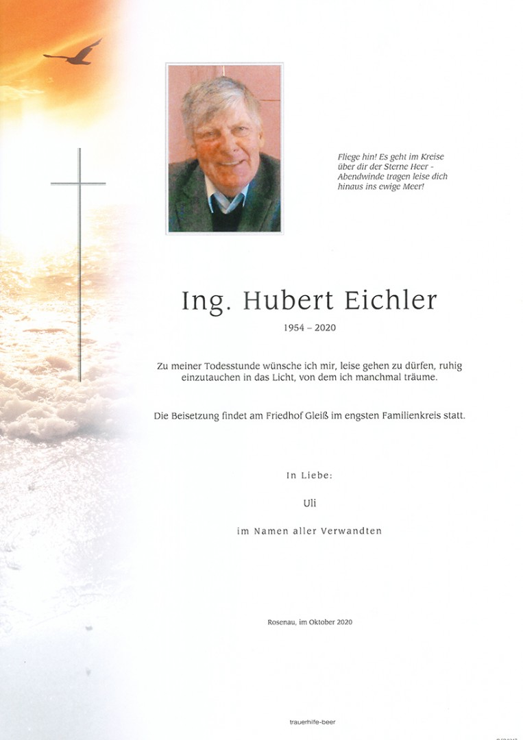 Parte Ing. Hubert Eichler