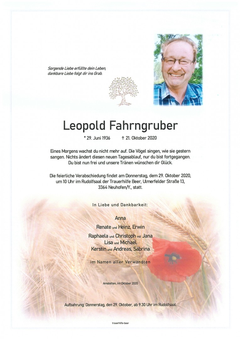 Parte Leopold Fahrngruber