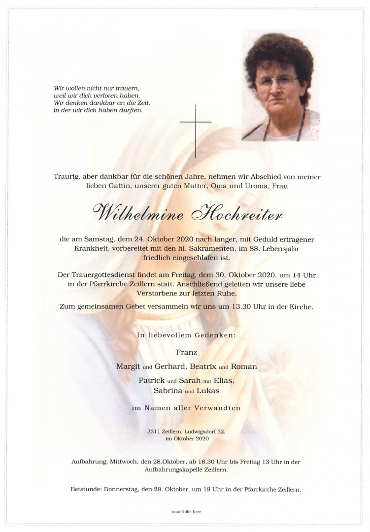 Parte Wilhelmine Hochreiter