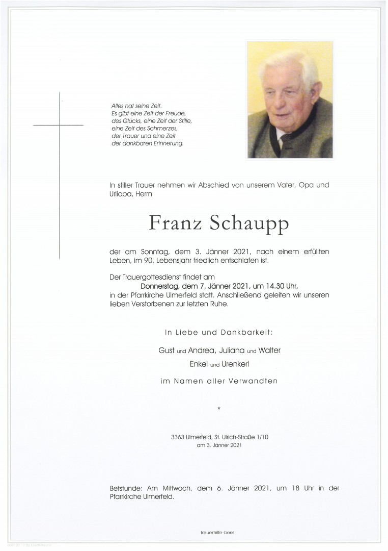 Parte Franz Schaupp