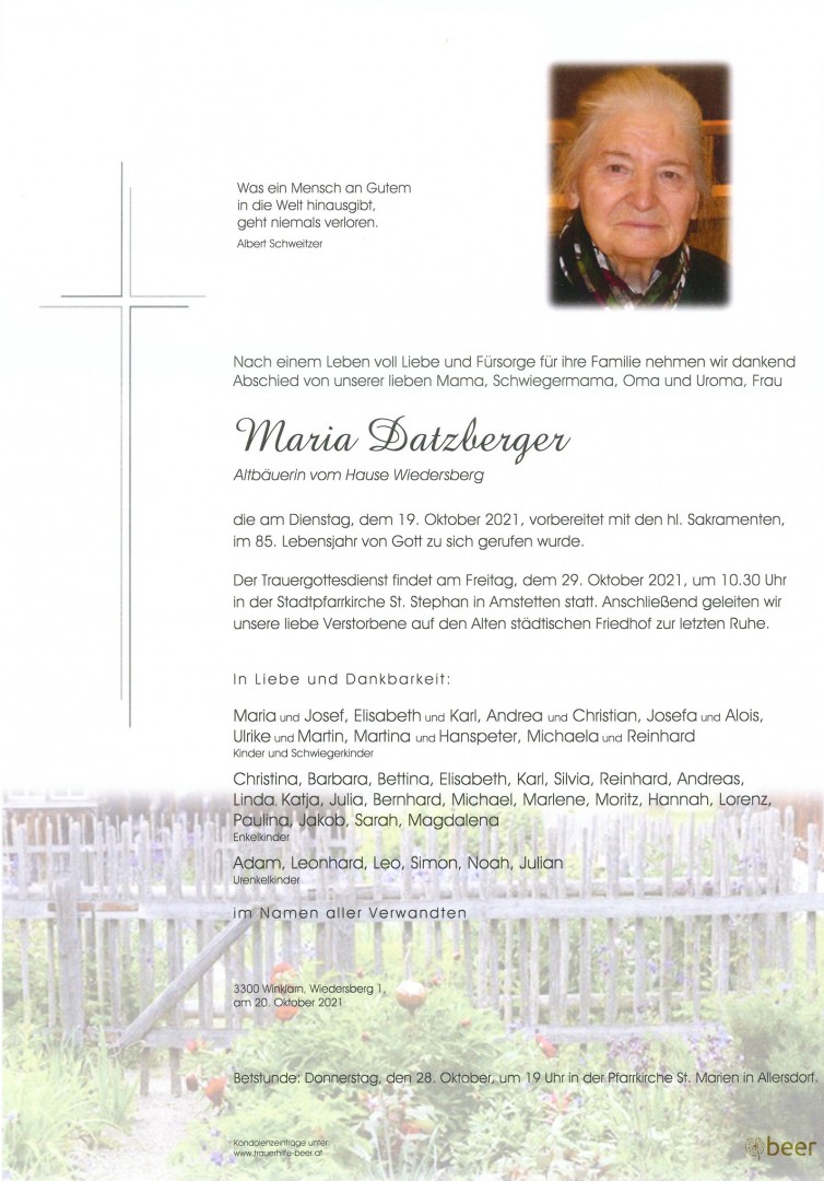 Parte Maria Datzberger