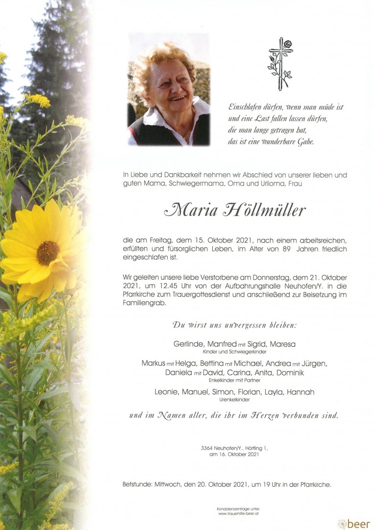 Parte Maria Höllmüller
