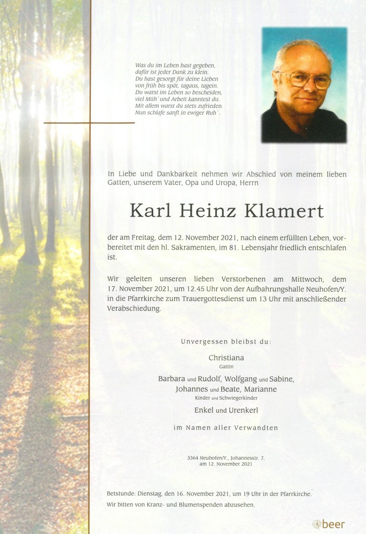 Parte Karl Heinz Klamert