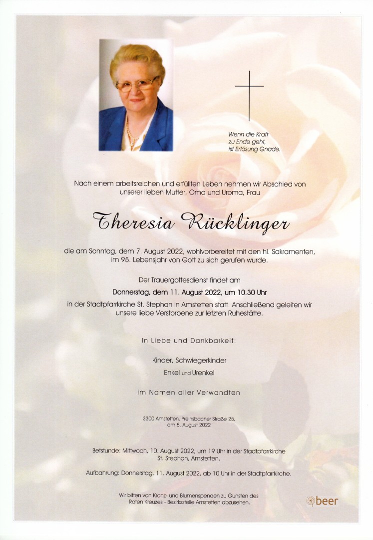 Parte Theresia Rücklinger