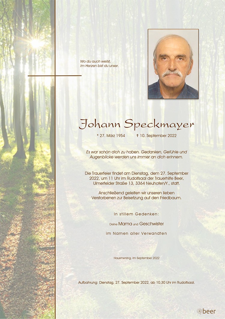 Parte Johann Speckmayer