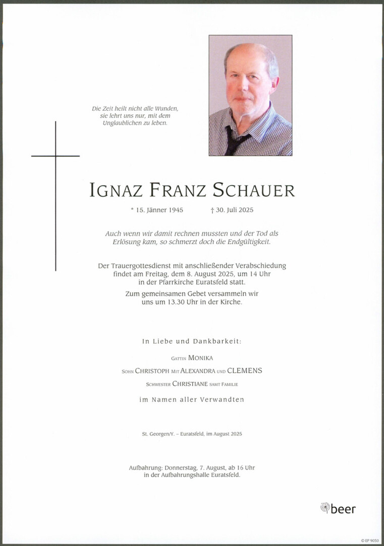 Parte Ignaz Franz Schauer