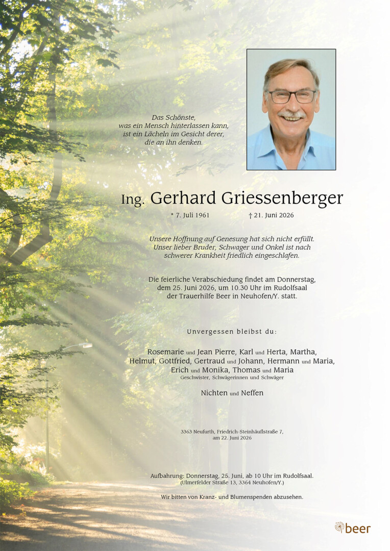 Parte Ing. Gerhard Griessenberger