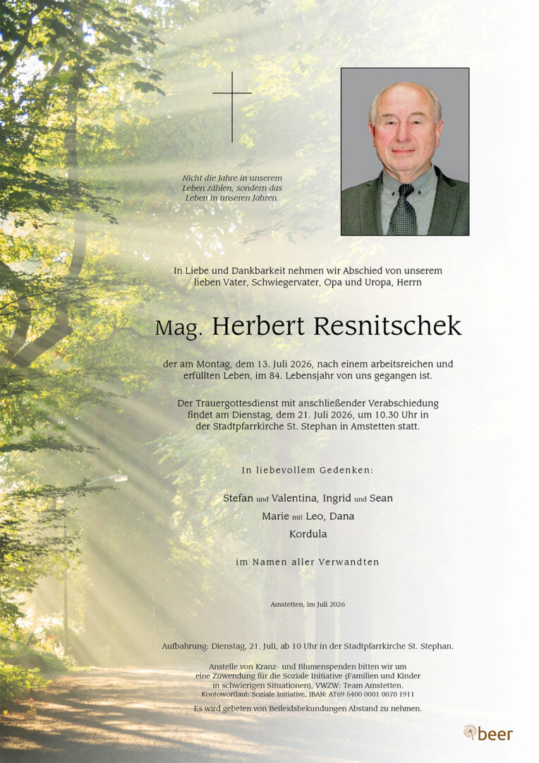 Parte Mag. Herbert Resnitschek