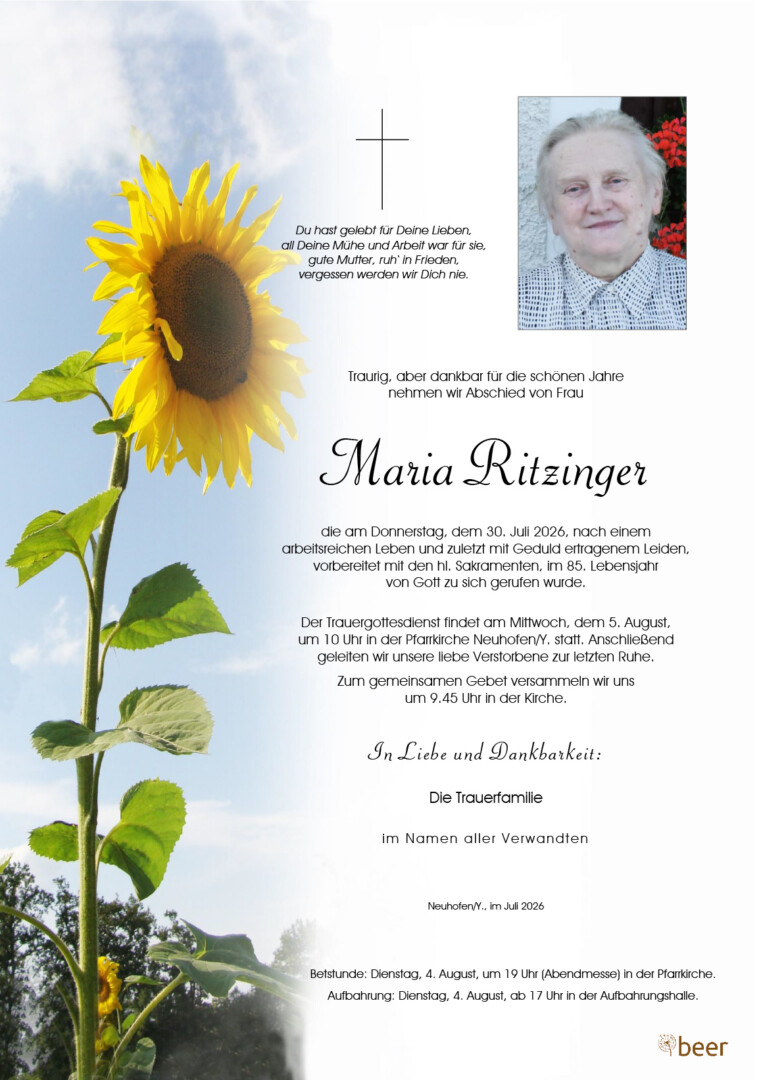 Parte Maria Ritzinger