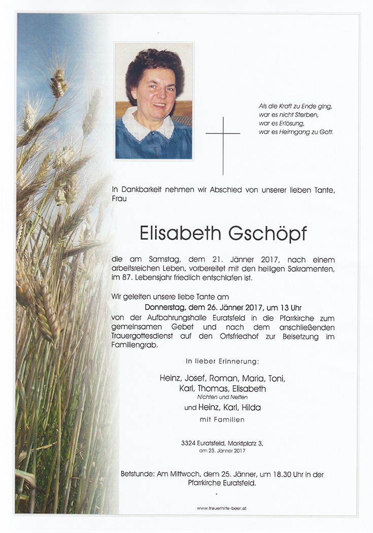 Parte Elisabeth Gschöpf