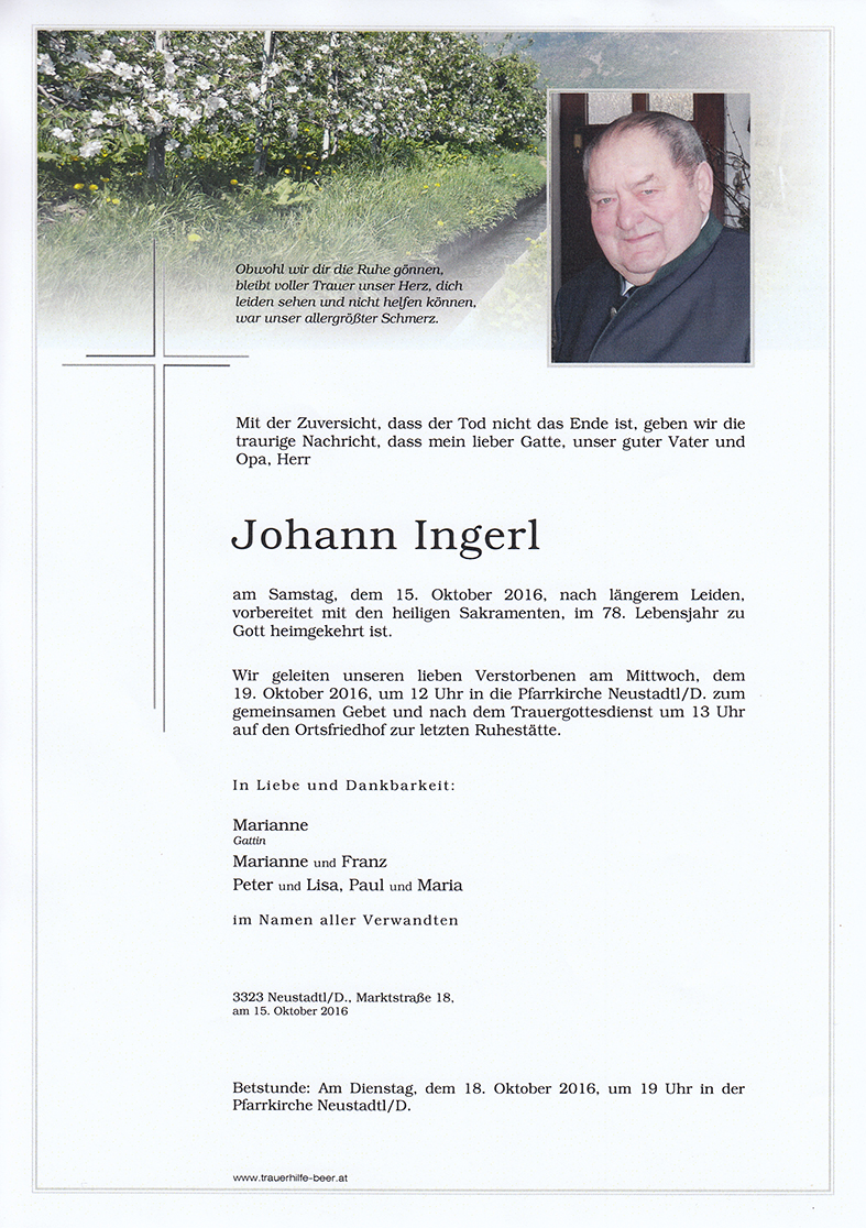 Parte Johann Ingerl