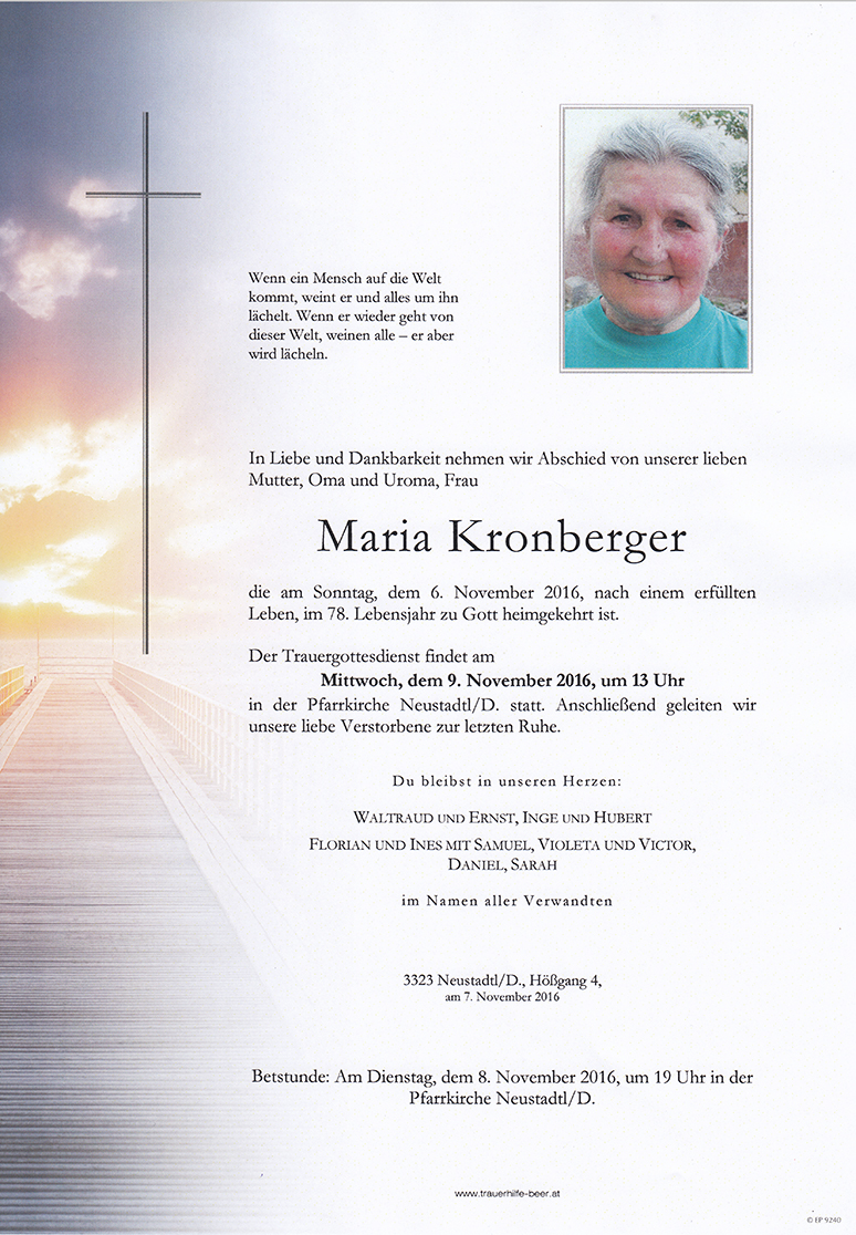 Parte Maria Kronberger