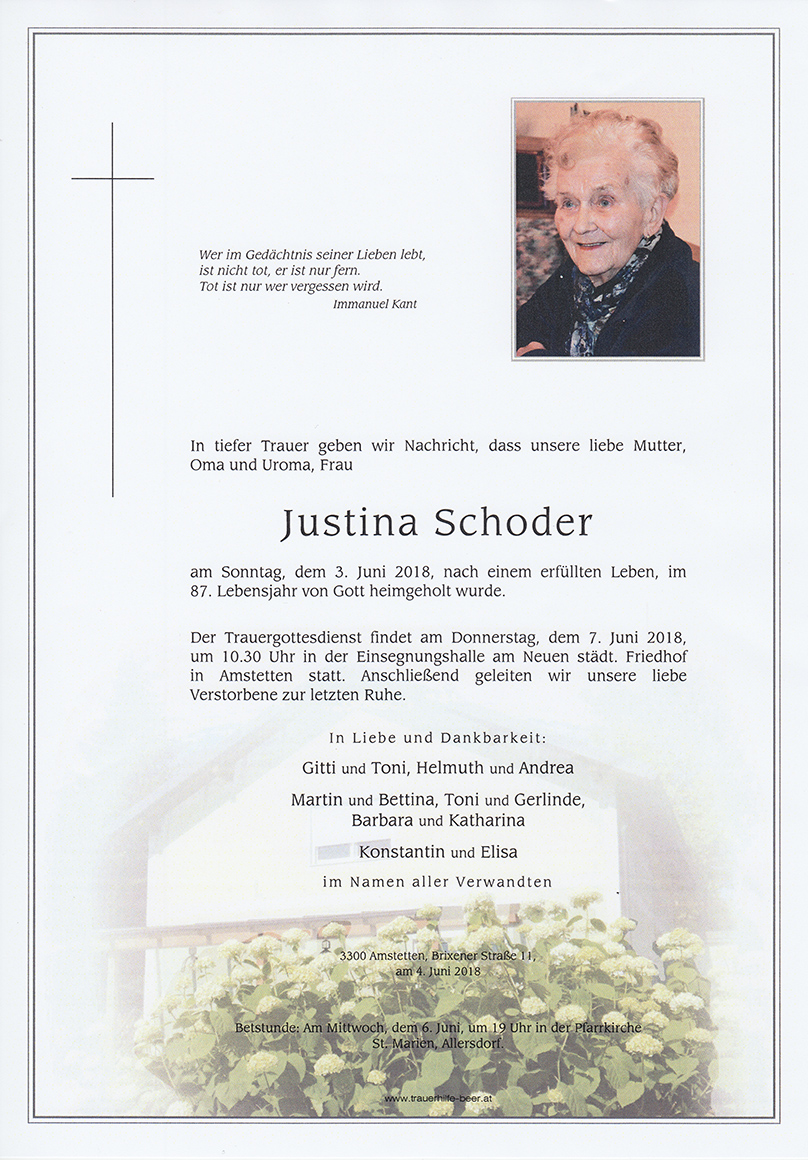 Parte Justina Schoder